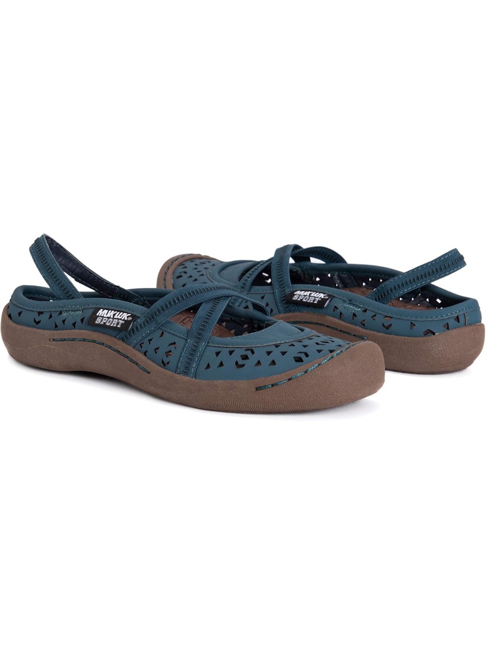 MUK LUKS Women's Erin Sport Shoe-Turquoise Sandals Slingback Flats Size 10